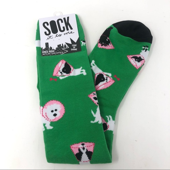 Sock It To Me Cone of Shame Puppy Dog Knee High - Picture 2 of 4